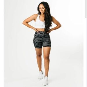 Gray Zebra Print Women's Shorts